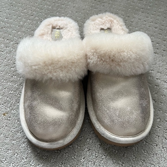 UGG Other - Euc girl’s gold Uggs slippers size 2